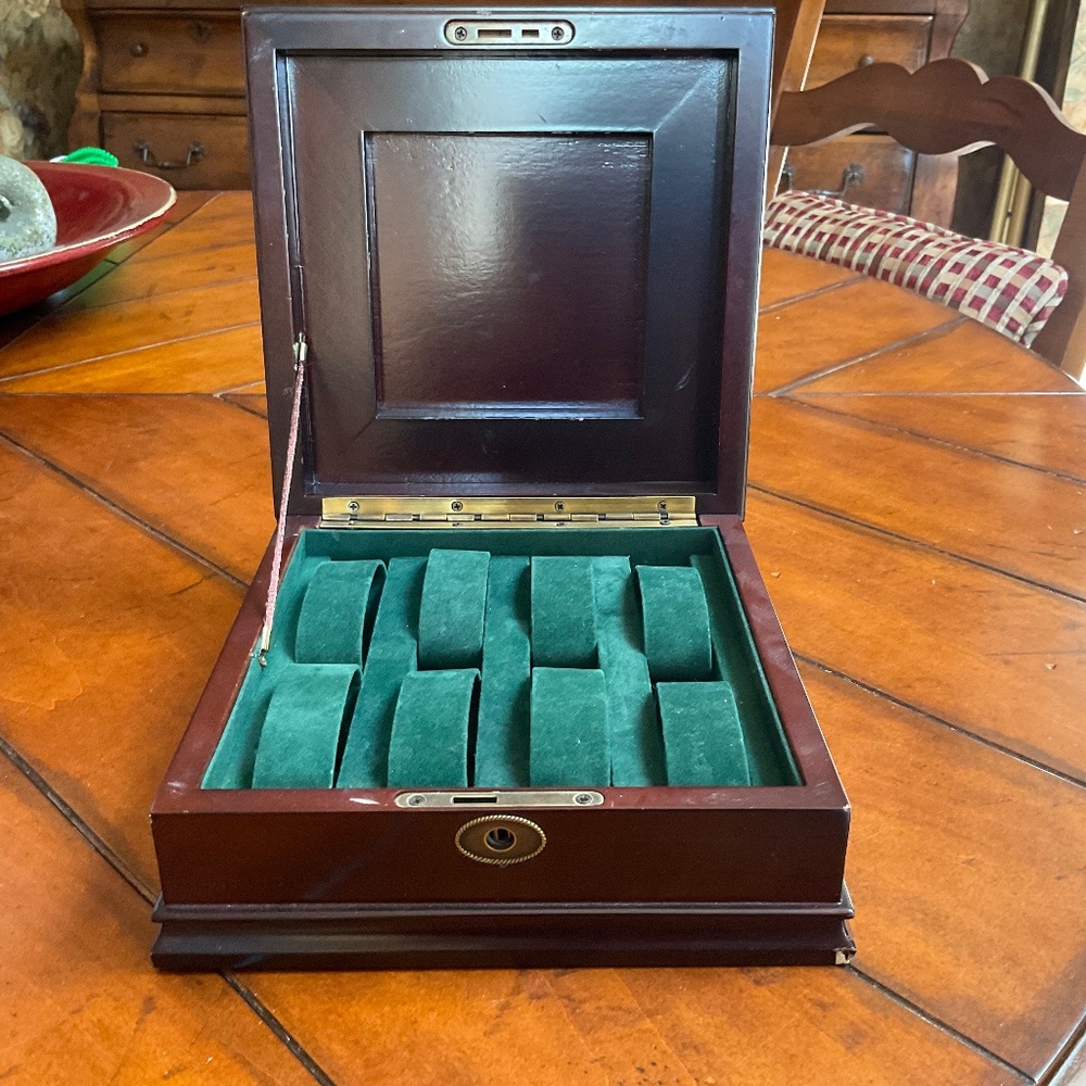 Wooden Bombay company watch case